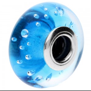 Pandora Beads-Murano Glass And Blue Fizzle-Charm