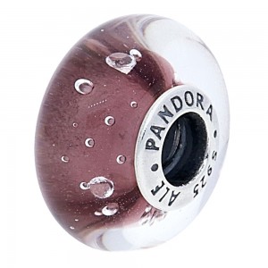 Pandora Beads-Murano Glass And Purple Fizzle-Charm