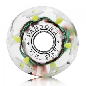Pandora Beads-Murano Glass Multi Coloured Floral-Charm