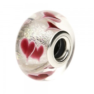 Pandora Beads-Murano Glass Wild Hearts Love-Charm