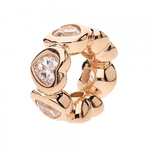Pandora Spacers-Hearts Love-Rose Gold