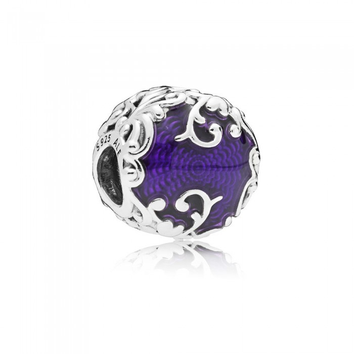 Pandora Charm-Regal Beauty-Purple Enamel