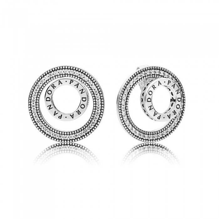 Pandora Earring-Forever Signature-Clear CZ