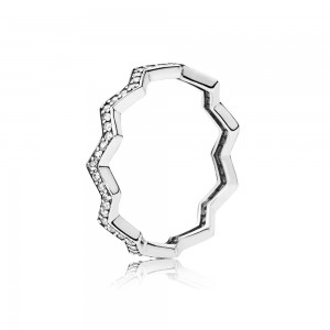 Pandora Ring-Shimme Zigzag-Clear CZ