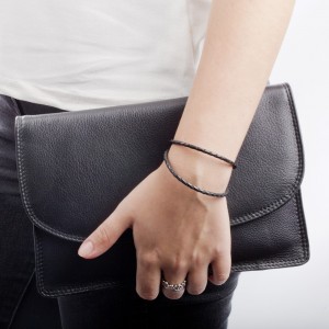 Pandora Bracelet-Black Triple-Leather