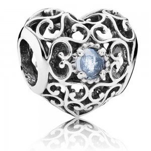 Pandora Bracelet-Silver March Birthstone Birthstone Complete