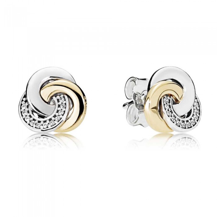 Pandora Earring-Terlinked Circles Stud-925 Silver