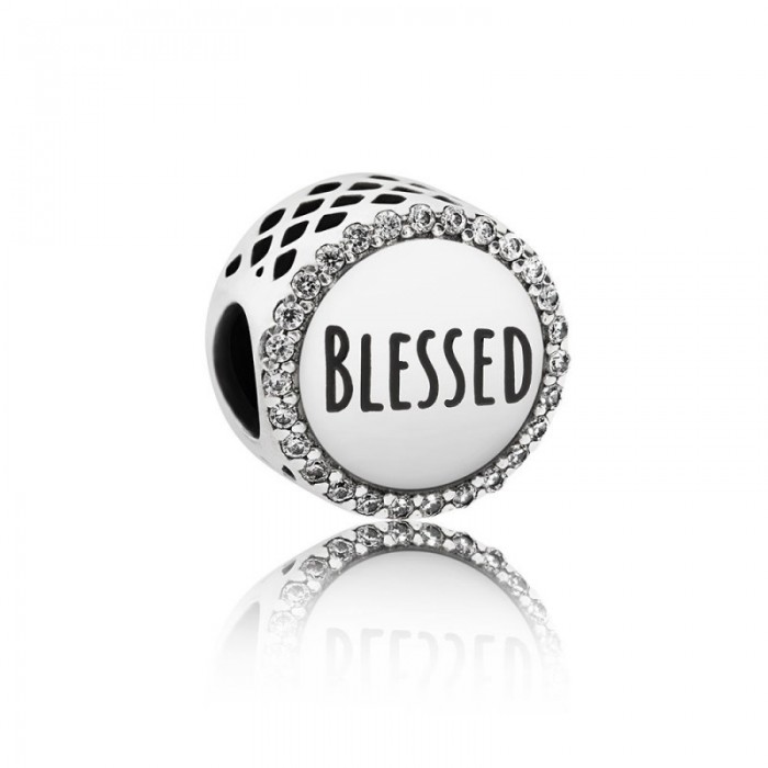 Pandora Charm-Blessed-Clear CZ