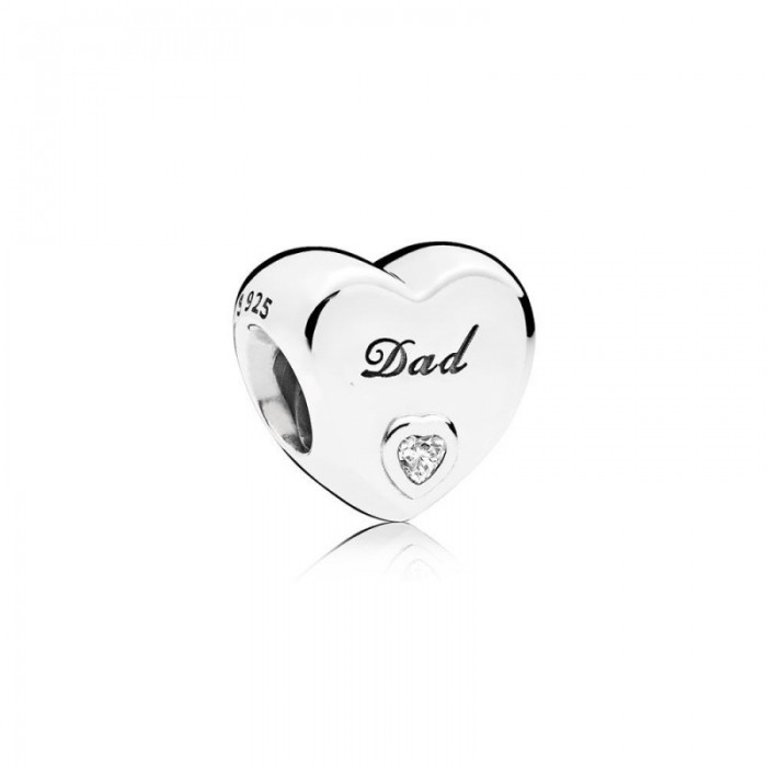 Pandora Charm-Dad's Love-Clear CZ