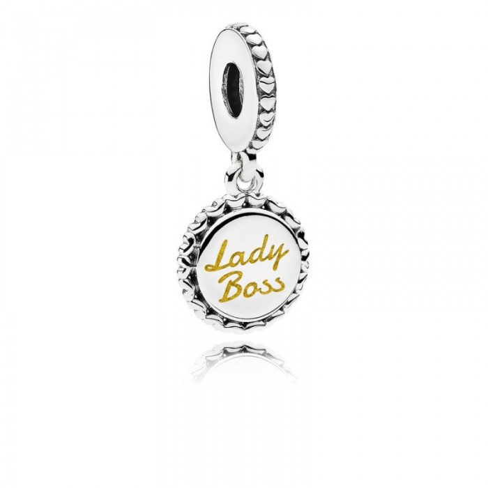 Pandora Charm-Lady Boss-Metallic Gold Enamel