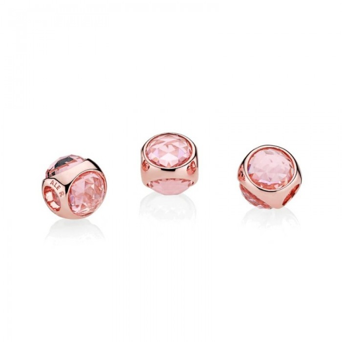 Pandora Charm-Radiant Droplet-Rose Pink Mist Crystals