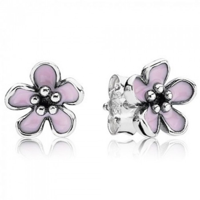 Pandora Earring-Cherry Blossom Flowers Stud