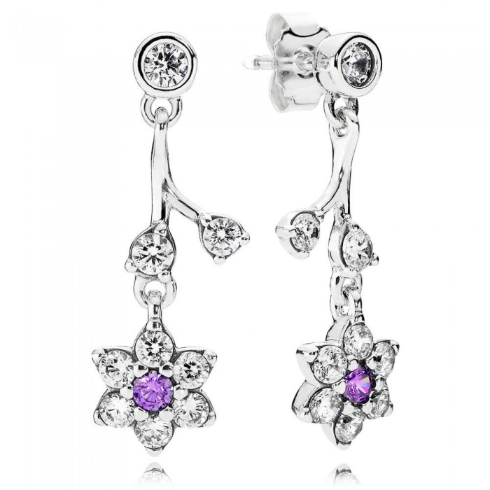 Pandora Earring-Forget Me Not Drop Floral