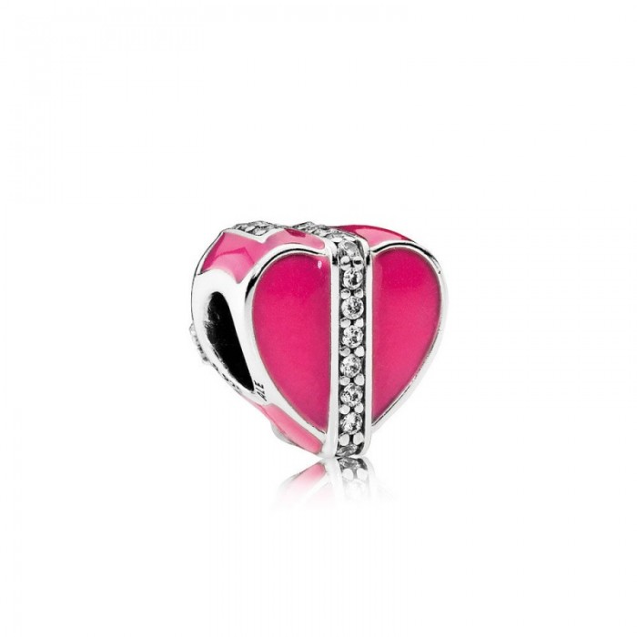 Pandora Charm-Gifts Love-Magenta Enamel-Clear CZ