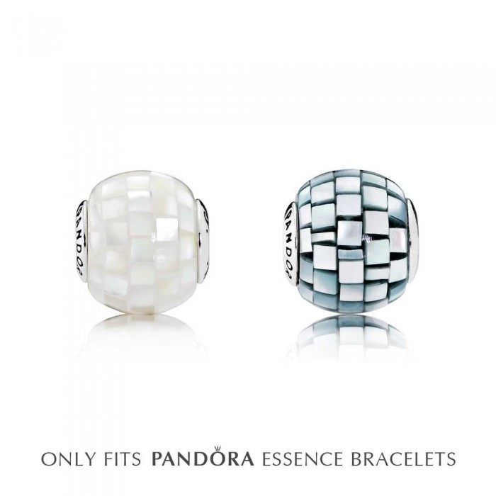 Pandora Charm-Mosaic-Pave CZ-Mother Of Pearl