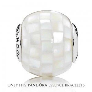 Pandora Charm-Mosaic-Pave CZ-Mother Of Pearl