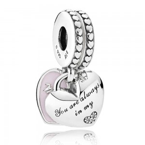 Pandora Charm-Mother And Daughter Hearts Family G