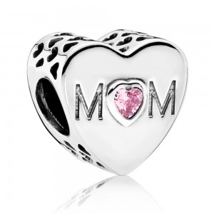 Pandora Charm-Pink Mother Heart Family-Sterling Silver