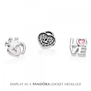 Pandora Necklace-Petite Memories Floating Heart Loving Love Locket