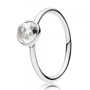 Pandora Ring-April Birthstone Droplet Birthstone