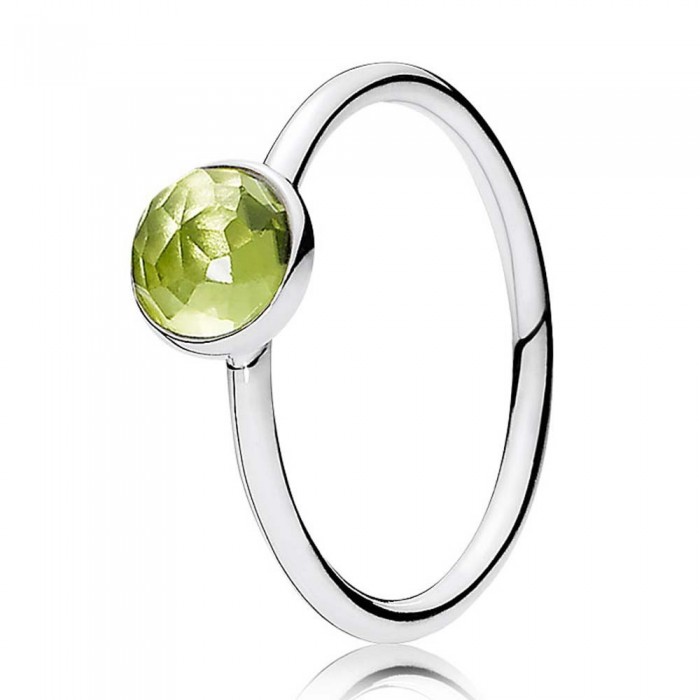Pandora Ring-August Birthstone Droplet Birthstone-Silver