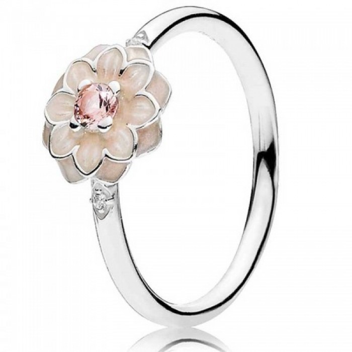 Pandora Ring-Blooming Dahlia Floral-Sterling Silver