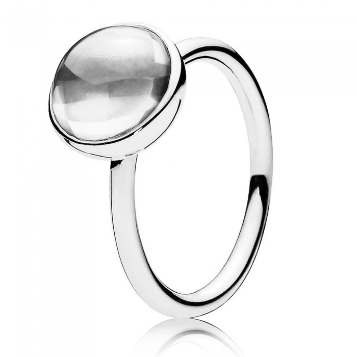Pandora Ring-Grey Poetic Droplet