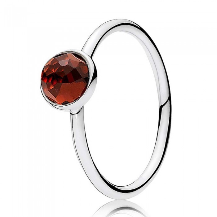 Pandora Ring-January Birthstone Droplet Birthstone-Silver