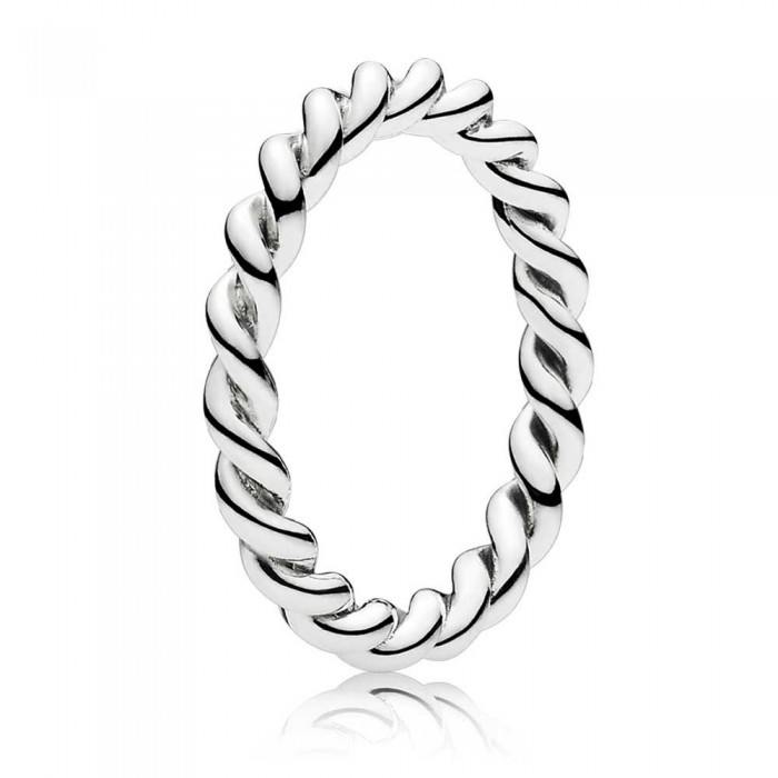 Pandora Ring-Narrow Twisted-Silver