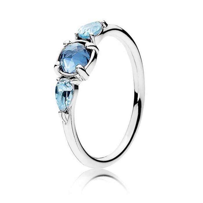 Pandora Ring-Patterns Of Frost Ice Drops-Silver