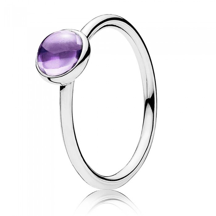 Pandora Ring-Purple Poetic Droplet-Sterling Silver